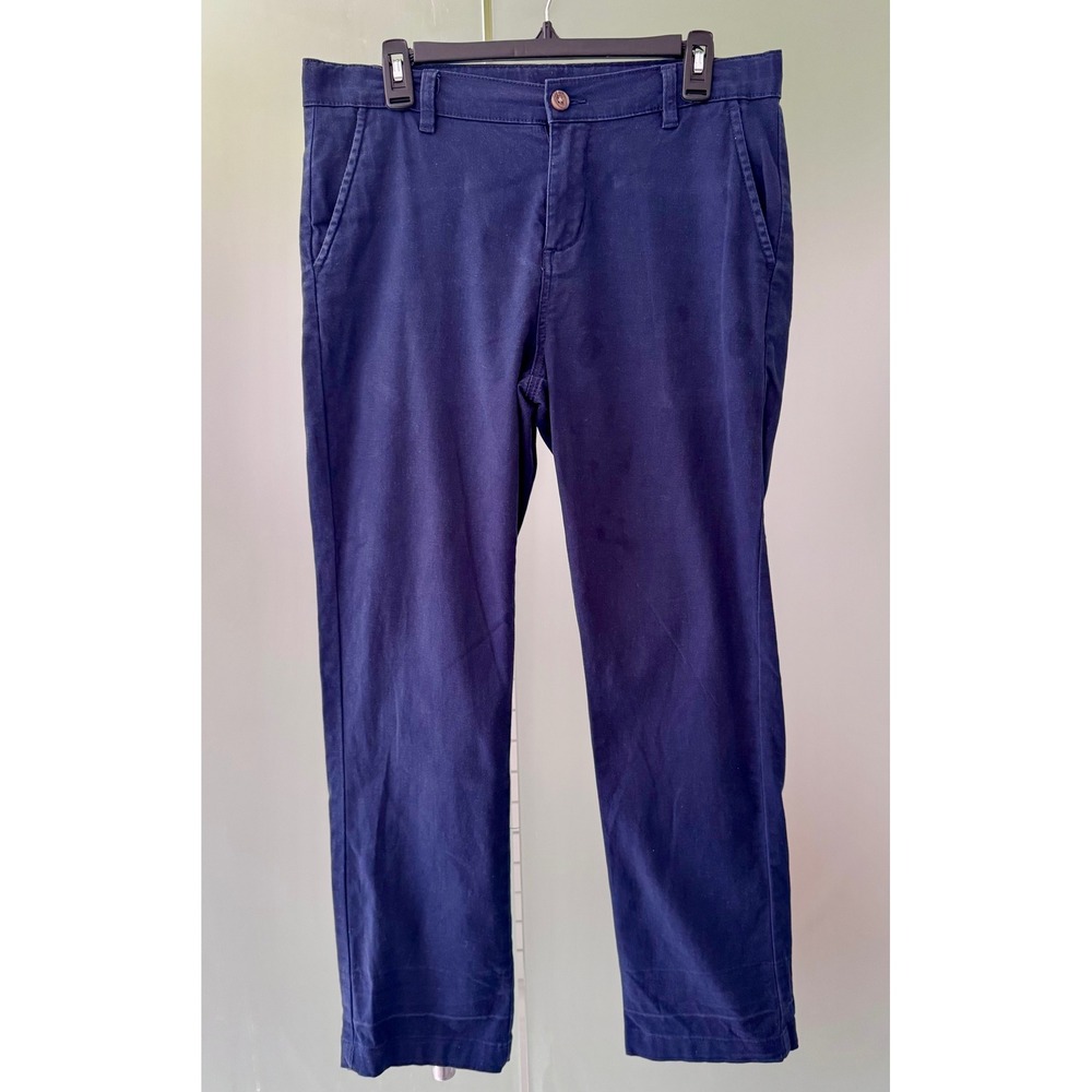 IZOD Boys Navy Blue Chino Pants Size 18 Husky Straight Leg Stretch Cotton Pant